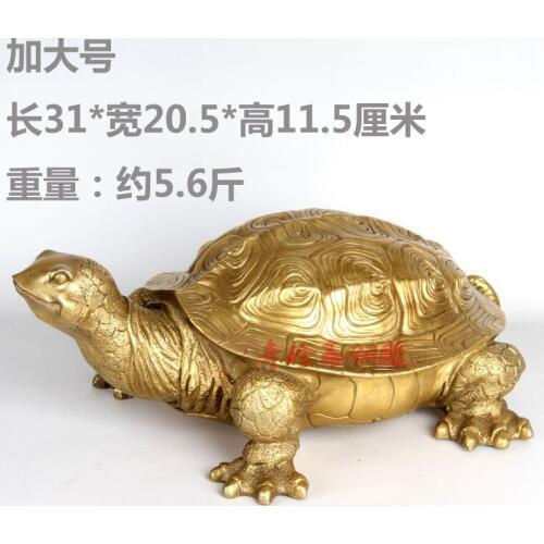 Home town House Protection # Money Drawing divine godly Turtle FENG SHUI Brass statue-- large # efficacious Talisman