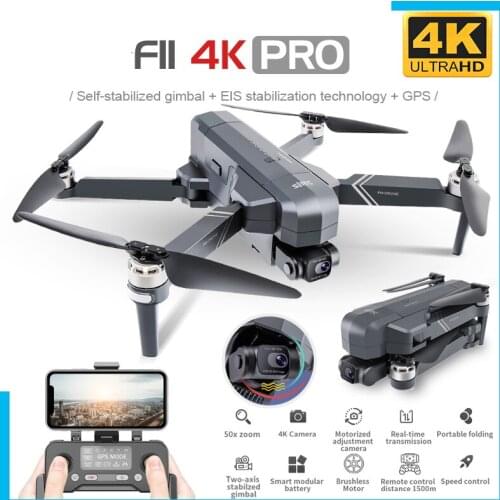 SJRC F11 PRO 4K GPS Drone With Wifi FPV 4K HD Camera Two-Axis Anti-Shake Gimbal Brushless Quadcopter Vs SG906 Pro 2 Max Dron