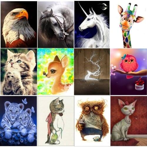 Round Diamond Painting 5D DIY Cross Stitch Stick Drill Kit Mosaic Diamond Embroidery Pattern Ornament Painting Home Newcomer