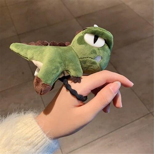 Small 8-9CM Dinosaur Plush DOLL , Colors For Choice , Lady Girls Gift Hair Tie Stuffed Toy