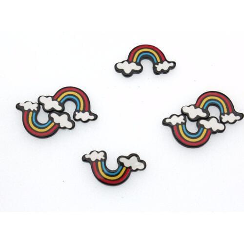 15pcsFashion Harajuku Badge Cabochon Cute Rainbow Flatback Decor Multicolor Jewelry Accessories Wholesale