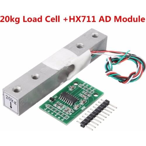 HX711 Module + 20kg Aluminum Alloy Scale Weighing Sensor Load Cell Kit For DIY