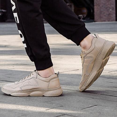 Mens informales causal fashion casual sneaker shoe sale spring breathable leather male for leisure Casual Sneaker hot new black