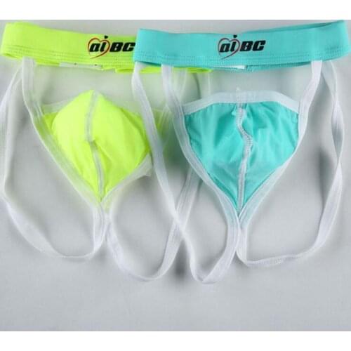 Best price Men Thongs Stretch Nylon Double Thongs Ventilation Breathable Personality Design Fighter Sex G-Strings gay New