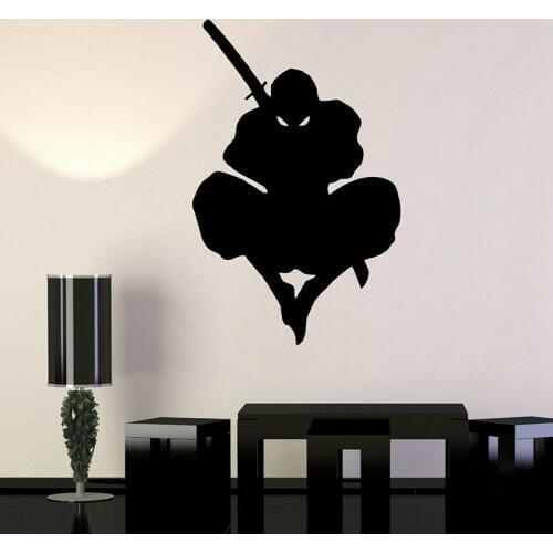 Samurai Silhouette Wall Decal Warrior Japan Style Sword Assassin Ninja Vinyl Window Stickers Kids Room Nursery Home Decor E734
