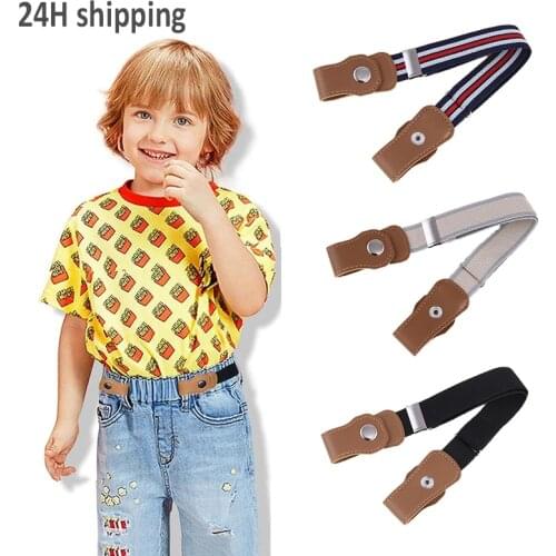2021 New Buckle-Free Childrens elastic lazy belt baby snap type boys and girls kindergarten Kids Toddlers children lovely belt