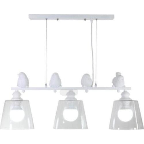 Three resin bird Pendant Lights clear glass iving room dining room Pendant lamps E27 bulb led lamps led lustre Pendant lamp