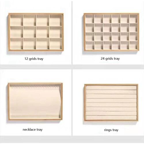 New Arrival Jewelry Box Soft Velvet Inner Jewellery Tray Rings Necklaces Display Earrings Pendant Storage Organizer In Stock