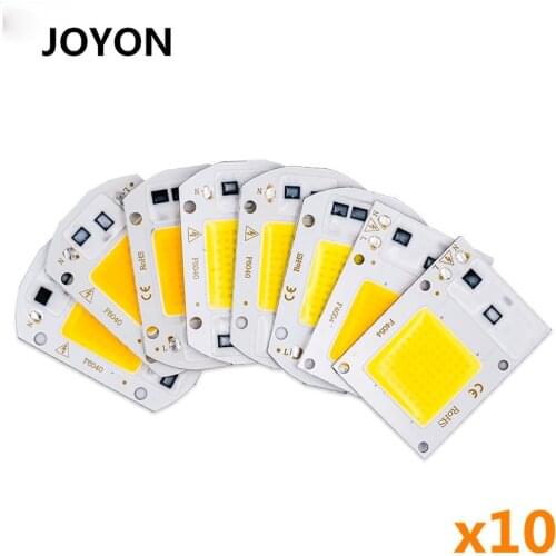 10PCS/LOT LED COB Chip 10W 20W 30W 50W AC 220V Smart IC LED Beads DIY For LED Floodlight Spotlight Cold White Warm White