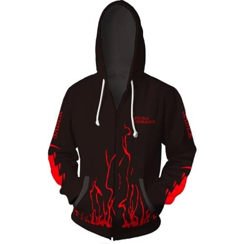 Unisex Anime Fate Black Saber 3D Printing Cosplay Costume Fashion Teenager Coat Hoodie Adults Men Women Zip Up Sweatshirt Jacket