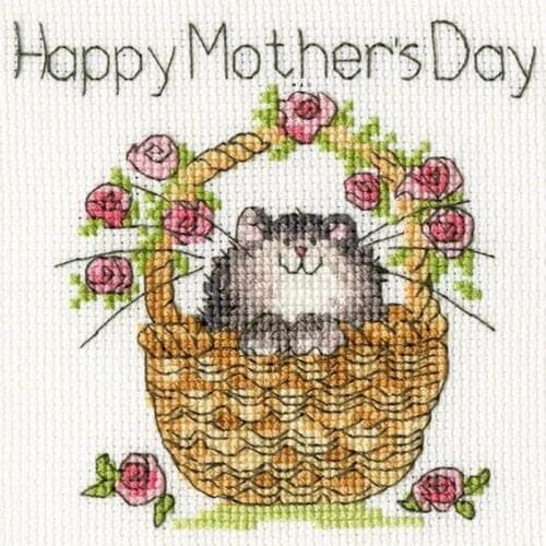Customized Needlepoint Basket of Roses Embroidery Designs for Cross Stitch with 100% Cotton Floss & Free Shipping for Wall Decor