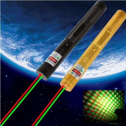 18650 16340 Battery Powered Green Red Dual Laser Pointer Camo Pen Gift (Any case color)