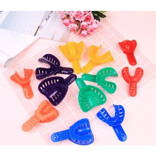 2Pcs/lot Quality Plastic Autoclavable Adult And Kid Dental Impression Tray For Dental Alginate Impression Material