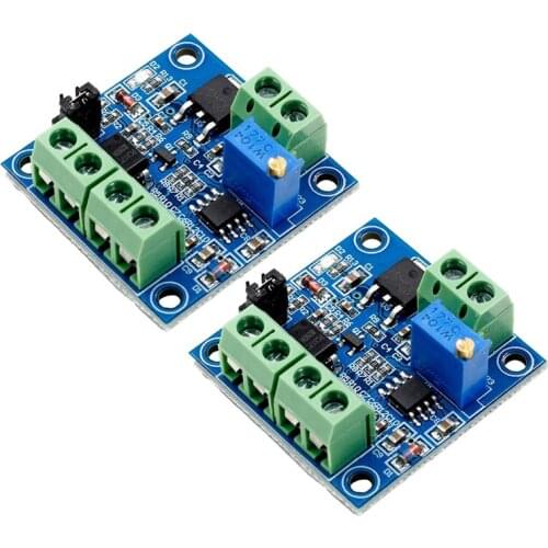 2Pcs PWM to Voltage Converter Module 0%-100% to 0-10V PLC MCU Digital to Analog Signal PWM Adjustabl Converter Module