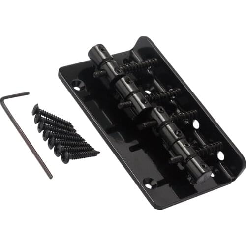 4 String Bass Bridge for Electric Bass Guitar Ukulele Black Guitar Parts