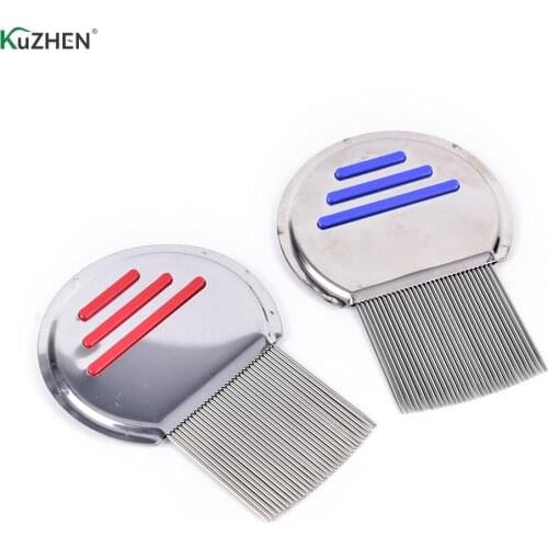 1pc Stainless Steel Terminator Lice Comb Kids Hair Rid Headlice Super Density Teeth Remove Nits Comb Nit Free