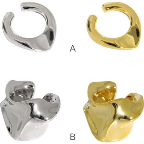 925 Sterling Silver Irregular Cuff Non-Piercing SINGLE Earring A1326