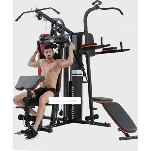 0601A Large Combined Trainer Integrated Fitness Equipment Comprehensive Muscle Strength Training Pull-Up Sandbag Sit Up Bench