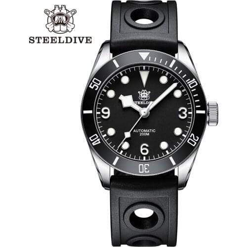 STEELDIVE Watch 1958 Automatic Mechanical Wristwatches Men Luminous 20Bar Water Resistant Sapphire Crystal Stainless Steel Watch