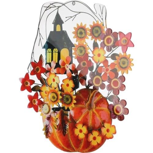 Thanksgiving Decor Floral Crafts Decortions Acrylic Home Decoration Halloween Party Supplies Artificial Pumpkin Wreath