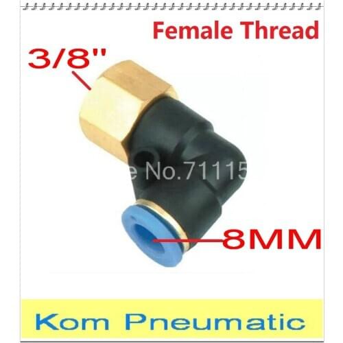 Fedex Free Shipping L Female Elbow PLF 8MM Tube Push in 3/8" Thread One Touch Air Fitting Joint Coupler Pipe Connect PLF 8-03