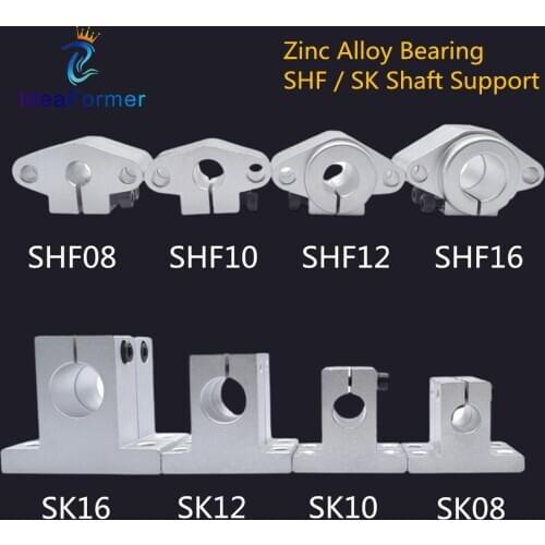 Linear Optical Axis SHF/SK8mm-16mm Horizontal/Vertical Support Zinc Alloy Bearing Frame Rod Holder CNC XYZ Table 3D Printer Part