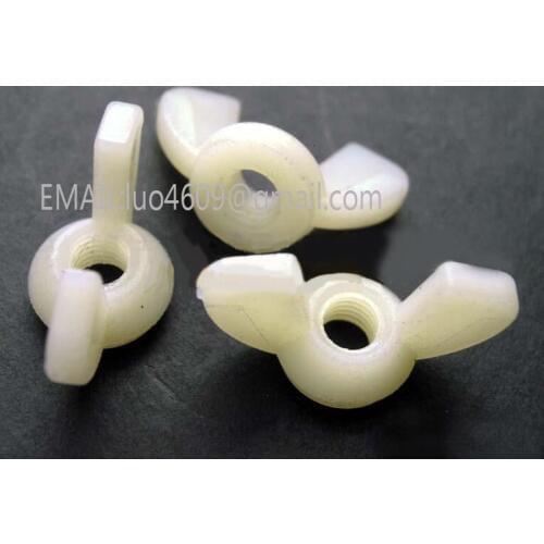 M6 Wing nuts# Nylon plastic M6 wing nuts,handle Adjustable Lighten airplane model aircraft,LED Lighting isolation DIN315 nut