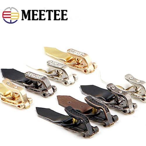 Meetee 5/10pc 16X50mm High-grade Metal Snap Fur Buttons Coat Invisible Buckle DIY Clothes Buckle Fur Coat Sew Accessory Material