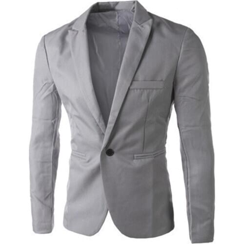 Fashion Men Jacket Suit Solid Color Casual Business Suit Blazer Jacket Autumn Outwear Top Male Slim Party Coats Plus Size