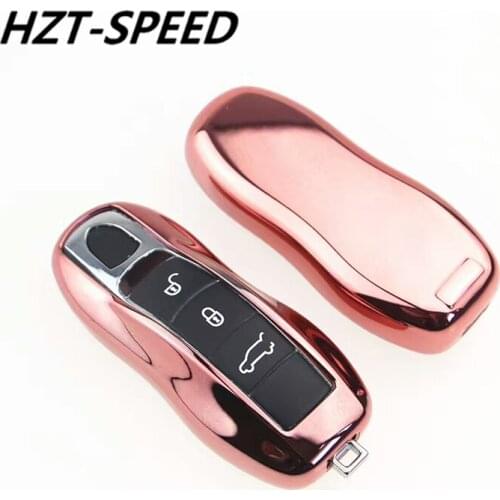 Soft TPU Car Key Cover Case for Spyder Porsche Cayenne Macan 911 970 981 991 92A 2013 Boxster Cayman