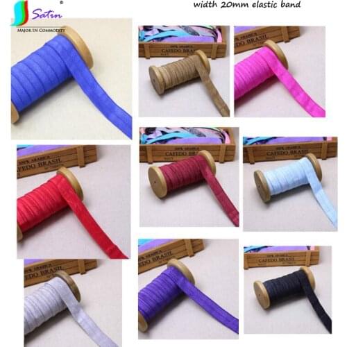 Cheap 15 Colors Thin Diy Underwear Repair Decoration Baby Hairband Width 20mm Colorful Binding Elastic Band A0548L