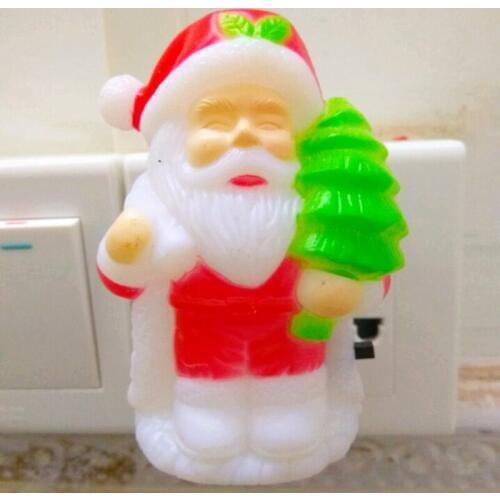 Santa Claus Cartoon Visual Led Night Lights For Kids Touch Usb Table Lampara Lampe Bedroom Sleeping Nightlight Christmas Gift