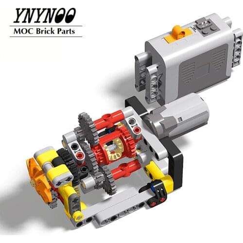 NEW Mini Automatic 2 Speed Gearbox MOC Building Bricks Kit Blocks Parts Pack Mechanical Group DIY Educational Toys Gifts