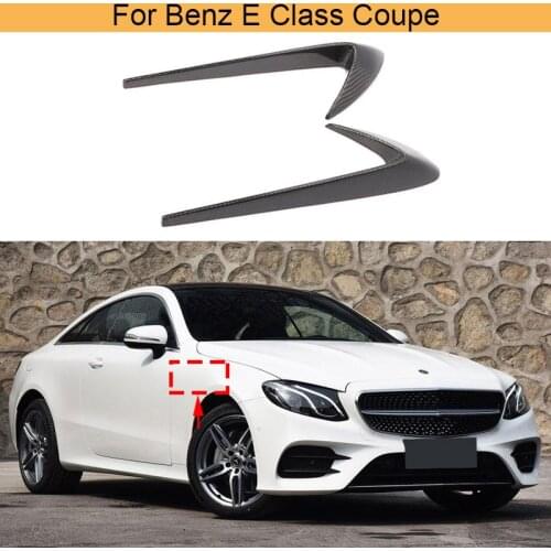Car Side Fender Trim Cover Canards For Mercedes-Benz E Class 2 Door 2016-2018 Front Side Fender Canards Splitters Carbon Fiber