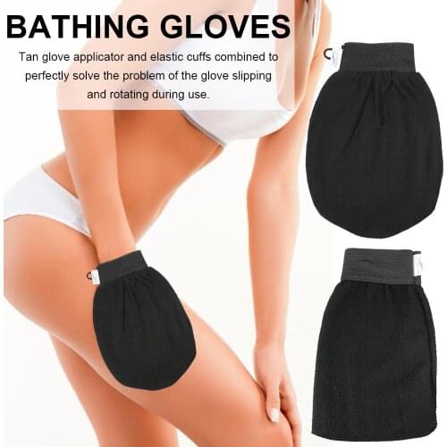 Single Layer Black Bath Shower Dead Skin Removal Gloves Exfoliating Gloves Bath Gloves Scrubbing Exfoliator Mitt Tan Bath Glove