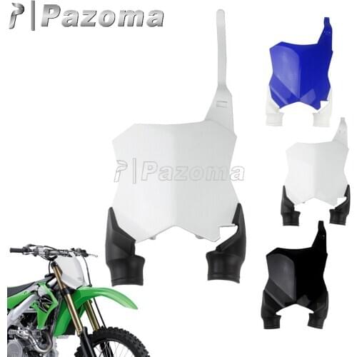 For Kawasaki KX250F 2017-2019 KX450F 2016-2019 KXF 250 450 250F 450F Motocross Enduro Front Number Plate Plastic Name Panel