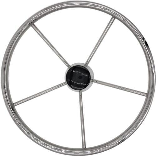 343mm Boat Steering Wheel Non-directional 5 Spoke 3/4" Tapered Shaft For Marine Vessels Yacht Speedboat Boat Accessories Marine