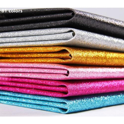 Width137cm*1m/pcs Glitter PU Faux leather fabric Sewing Synthetic leather Artificial Bright soft leather Home Diy leather