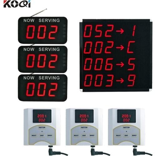 3 digits Hospital Bank Restaurant Queue Management System Machine Queue Pager Show Ticket Counter Number