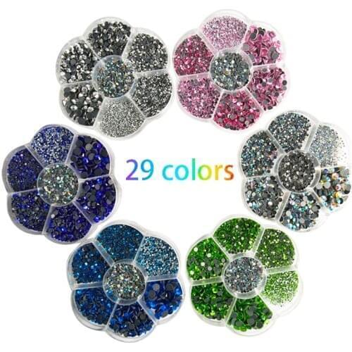 5000Pcs Mixed Size Hotfix Rhinestones/SS6-SS30 Strass Glass Crystal Rhinestone DMC Rhinestones Hotfix Stones for Clothing Decor
