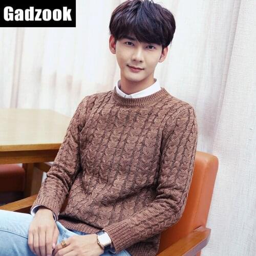 2016 winter Mens sweater Youth autumn sweater round neck vest retro sweater fashion knits