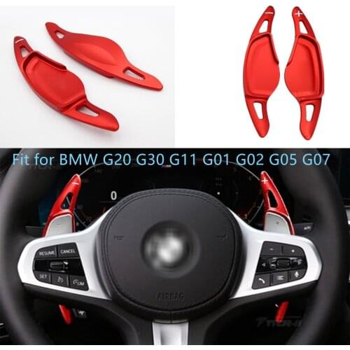 2 Pieces Aluminum Alloy Steering wheel paddle shift Extension Cover For BMW G20 G30 G11 G01 G02 G05 G07 Car Shift Paddle Blade