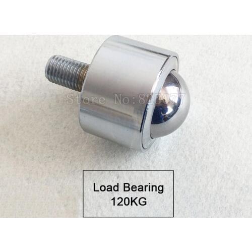 4PCS Precision type universal ball/caster/wheel, load bear 120kg, with bearing/M12 screw ,flexible durable ball JF1354