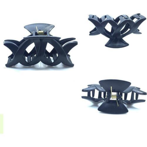 10pc/pack Butterfly Holding Hair Claw Bright Black Hair Clip Long Hair Styling Tools Hair Clip Clamps Care Hairpins For Salon