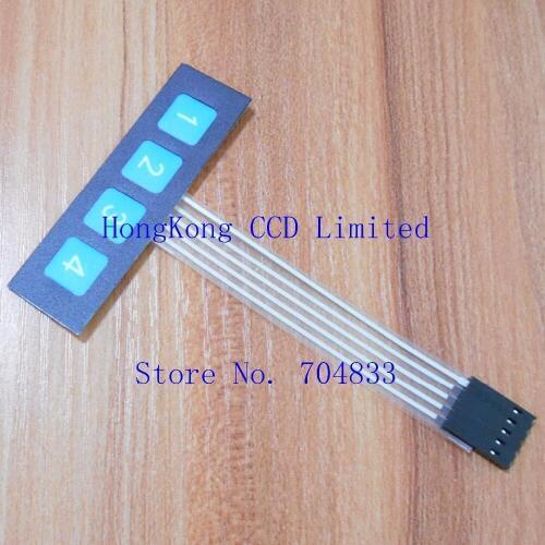 1 row of 4 key membrane keypad keyboard membrane switch matrix control panel microcontroller extended keyboard 1*4