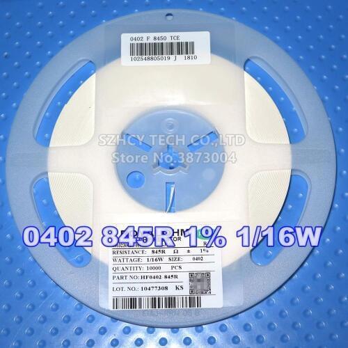 10000Pcs 0402 845R 1% 1/16W HF0402-845R New and origianl
