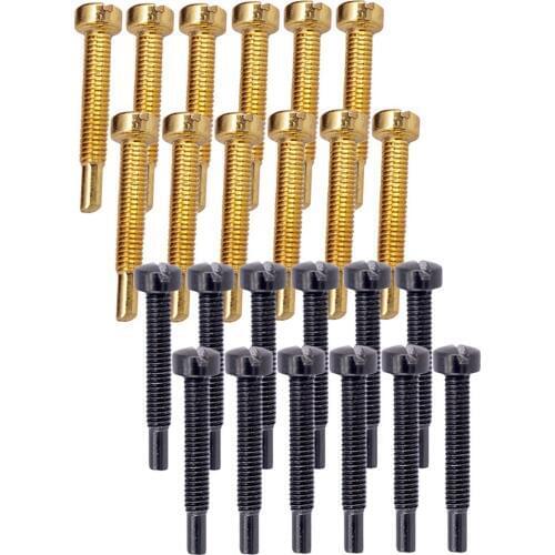 12 Pcs Iron Electric Guitar Humbucker Polepiece Mounting Screws Guitar Humbucker Screws