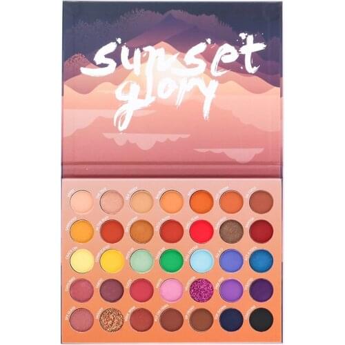 35 Colors Sunset Glory Long Lasting Vegan Matte Eyeshadow Palette Pigmented Nude Makeup Pallets Eye Shadow