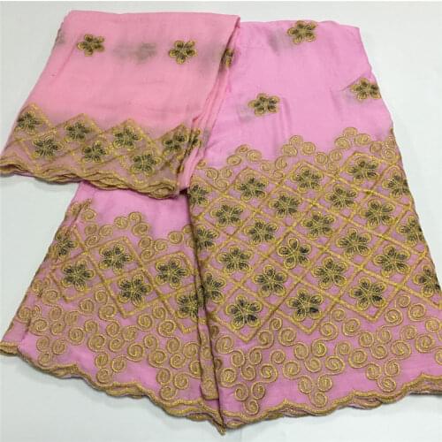 5 yard Swiss lace fabric latest heavy beaded embroidery African 100% cotton fabrics Swiss voile lace popular Dubai style 4L07121