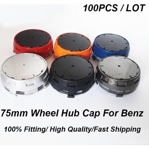 75mm 7.5cm Car Wheel High Center cap auto wheel hub emblem cover for GLK CLA GLC GLE A B C E S Class Styling 100pcs
